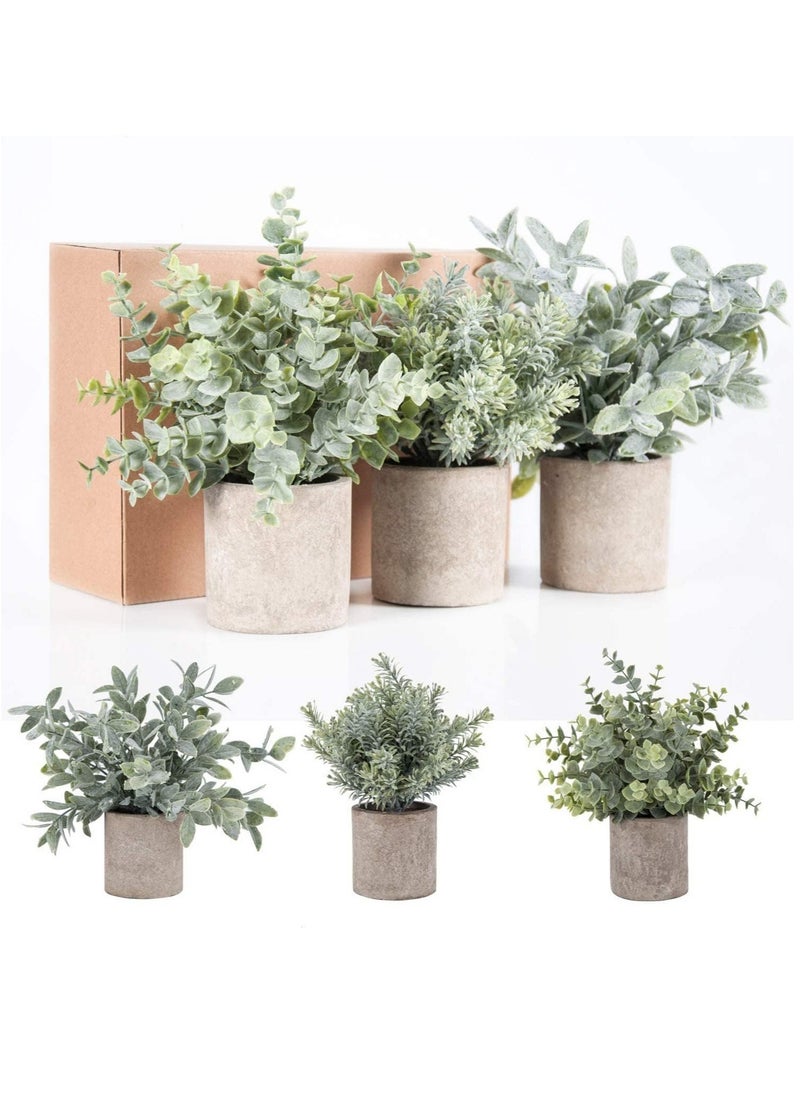 Artificial Potted Plants, 3 Pack Mini Potted Fake Plants Artificial Plastic Eucalyptus Plants for Home Office Desk Farmhouse Room Decor - pzsku/ZA59BEF5AF6385CD56C74Z/45/_/1704691684/30cf1c31-2ca2-4137-b418-289ee8e43965