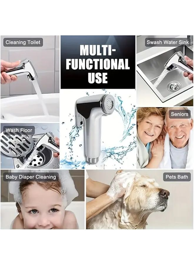 1pc Handheld Shower Sprayer Set With Hose Holder For Pet Bath Car Wash - Image 5
