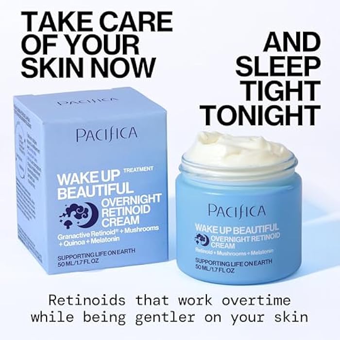 Pacifica Wake Up Beautiful Retinoid Night Cream – Overnight Anti-Aging Moisturizer with Hyaluronic Acid & Melatonin, Reduces Wrinkles & Fine Lines, Hydrating and Gentle for Dry or Mature Skin, Vegan - Image 3