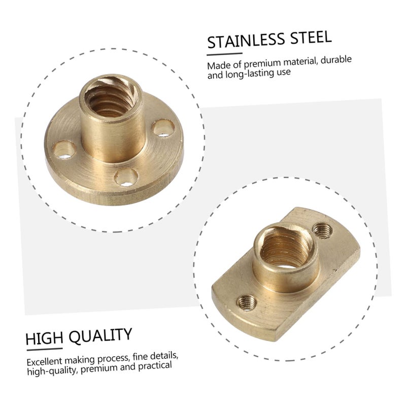 6Pcs Trapezoidal Screw Nuts Low Friction Wear Resistant for 3D Printer CNC Machine Projects - Image 3