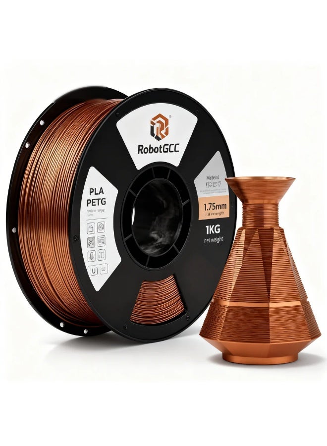robotgcc Silk PLA Copper 3D Printer Filament 1.75mm 1KG | Metallic Glossy Finish | Smooth Extrusion, Low Warping, High Precision FDM Printing Material - Image 4
