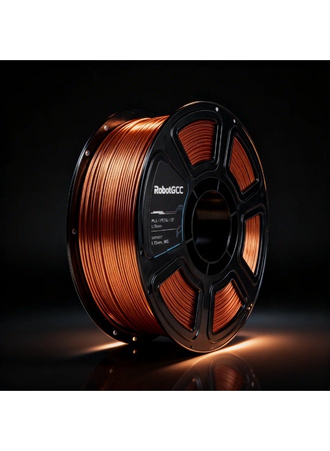 robotgcc Silk PLA Copper 3D Printer Filament 1.75mm 1KG | Metallic Glossy Finish | Smooth Extrusion, Low Warping, High Precision FDM Printing Material - Image 5