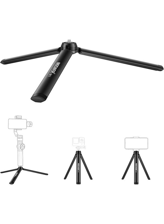 Neewer NEEWER Mini Metal Tripod, Table Stand, Desktop Compact Tripod Compatible with Crane M2, Smooth Q2, Gimbal Grip Stabilizer and All Cameras  - Image 1
