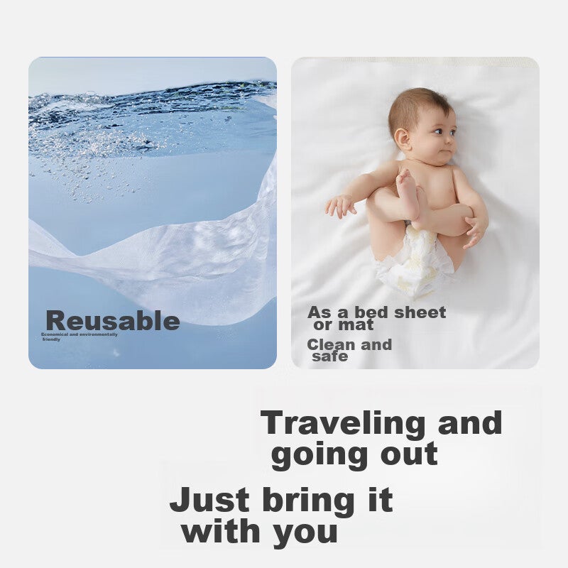 JD Jing Zao Babycare Disposable Bath Towels, Soft And Absorbent, for Home And Travel Use, Portable, 70cm×140cm×5 Packs - Image 3