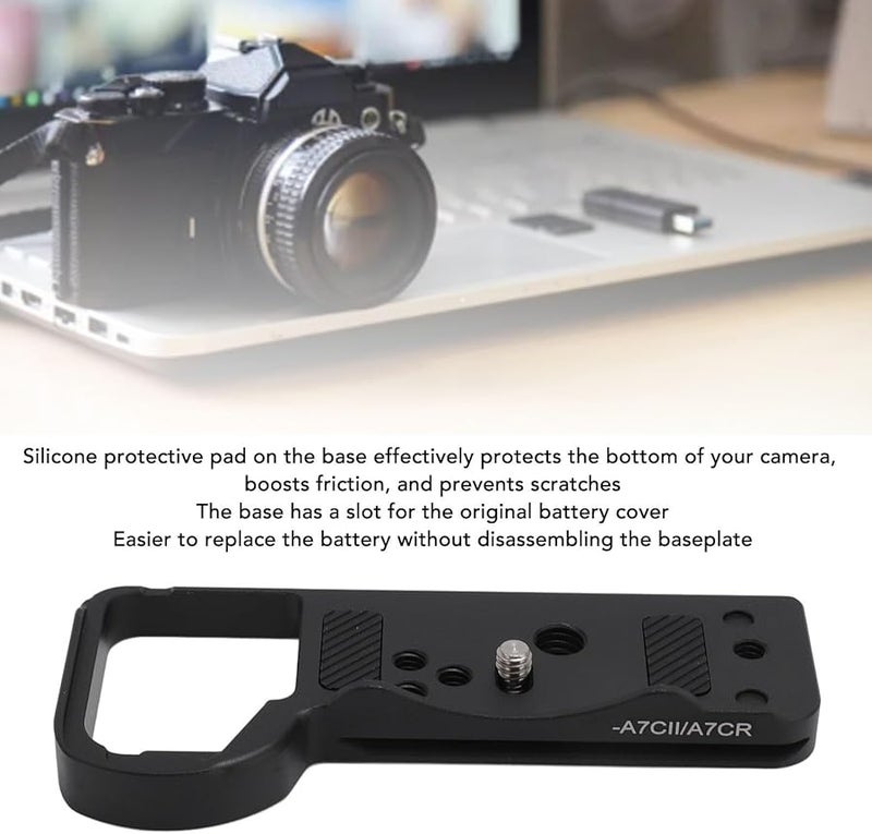 Aluminium Alloy Quick Release Baseplate Tripod Mount for Sony A7C II A7CR Lightweight Secure QR Mounting - Image 4