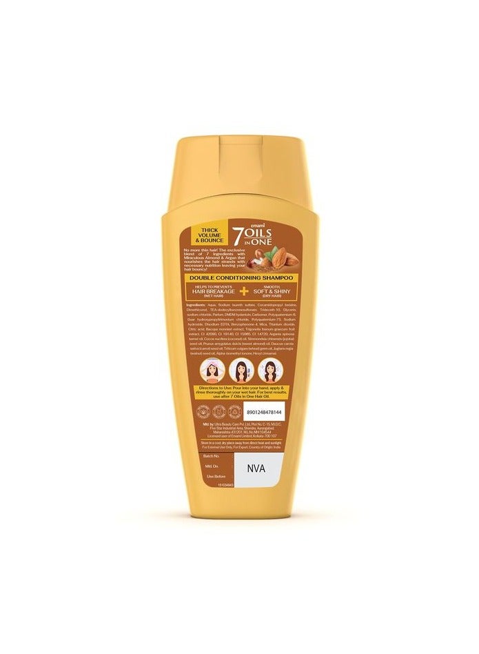 emami 7 Oil In One Double Conditioning Shampoo - Mircle Almond - 400ml  - Image 4