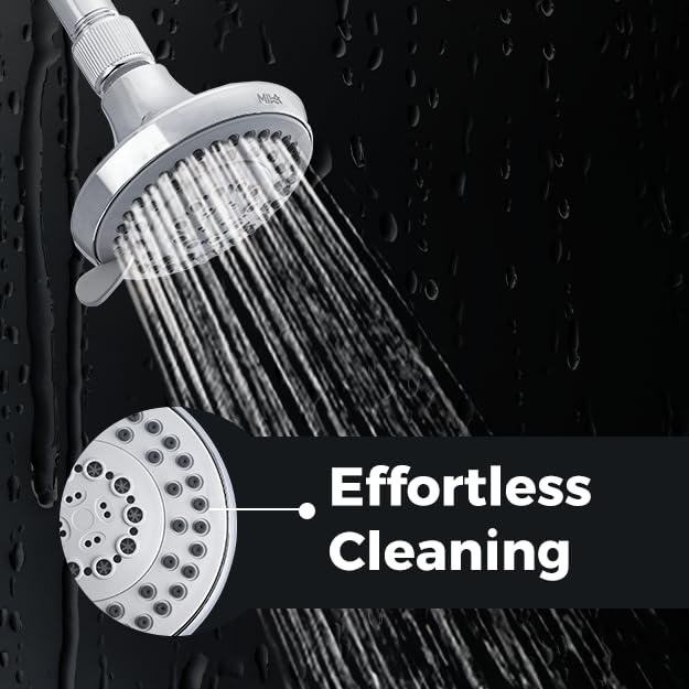 Mila India MILA Flo Shower Head MSXX0103CM Shower Head surface 5 Function Nozzle Shower RainMassageSprayMixMix 98mm - Image 2