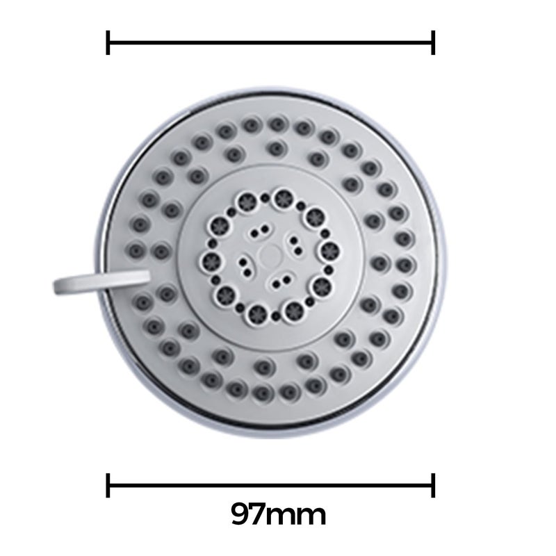 Mila India MILA Flo Shower Head MSXX0103CM Shower Head surface 5 Function Nozzle Shower RainMassageSprayMixMix 98mm - Image 5