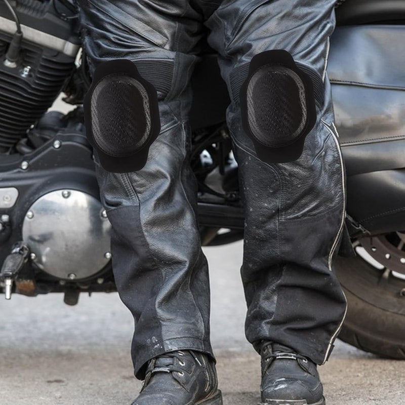 Adjustable Strap Motorcycle Knee Guards, Pu Material Protective Pads for Men, Universal Fit Riding Gear for Motorcycle Racing and Cycling Safety - Image 2