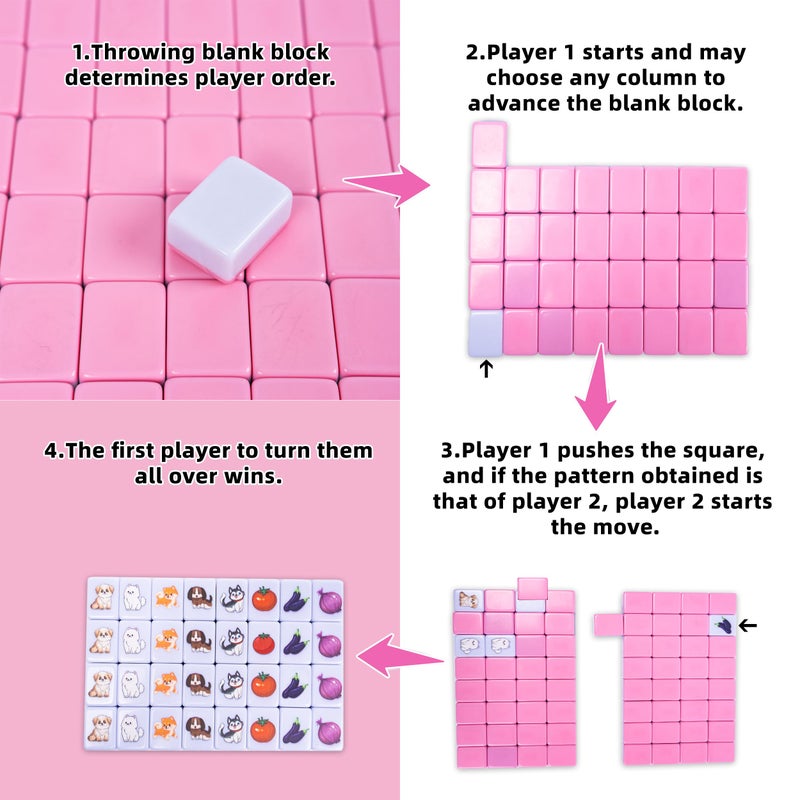 drizzle 65 Tiles Seaside Escape Game Blocks 30mm - Instruction Manual Panda Bag - Mahjong Tile Game Sets - Image 4