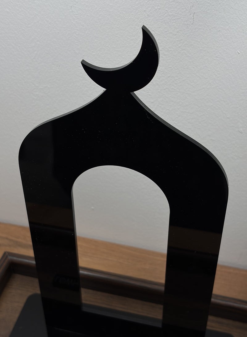 لوحة ستاند ديكور من الأكريليك بتصميم إسلامي مزين بهلال رمضان - Image 3