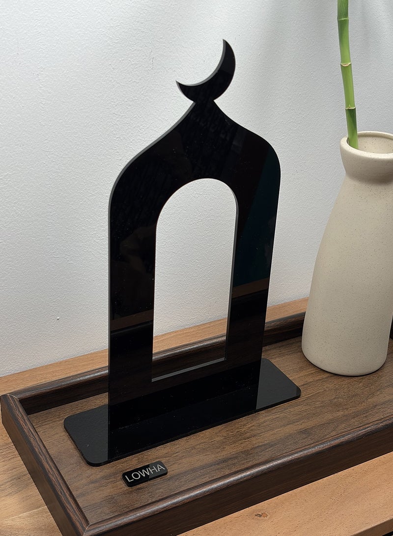 لوحة ستاند ديكور من الأكريليك بتصميم إسلامي مزين بهلال رمضان - Image 2