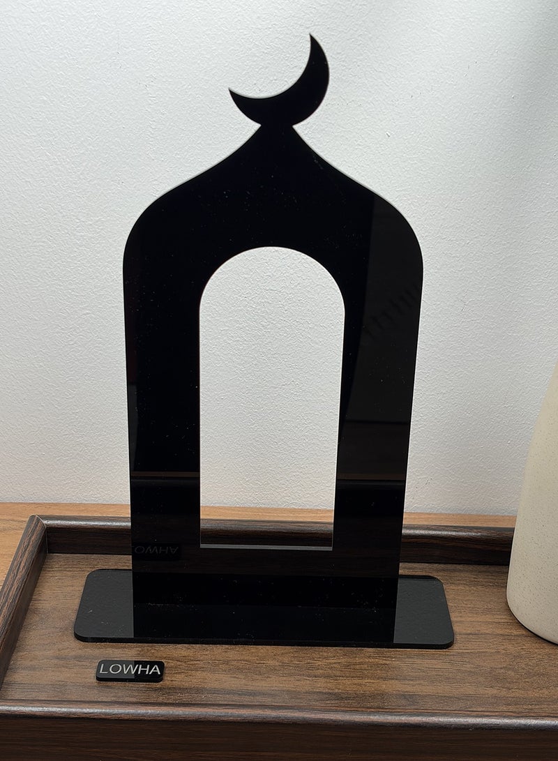 لوحة ستاند ديكور من الأكريليك بتصميم إسلامي مزين بهلال رمضان - Image 1