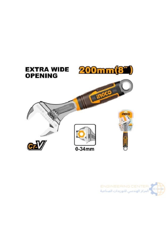 INGCO HADW131088 8-inch French wrench with rubber handle