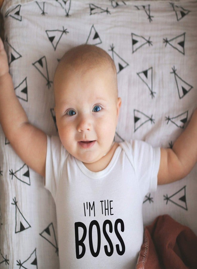Printique Organic GOTS Certified Baby Onesie Unisex Bodysuit 0-18 months - I'm The Boss | Hand-Made for First-Time Parents (3-6 Months, I'm The Boss) - Image 5