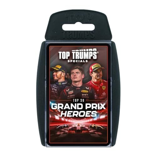 Top Trumps لعبة بطاقات توب ترومبس أبطال جائزة F1 الكبرى ألعاب عائلية للأطفال والبالغين ألعاب تعليمية ألعاب بطاقات للأطفال للاعبين 2 ألعاب حرب للأطفال ألعاب بطاقات للعائلات حروب بطاقات للأطفال من 15 عامًا فما فوق - Image 1