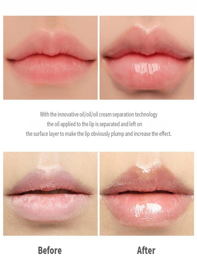 اونماي ملمع شفاه مرطب ومكثف مع حمض الهيالورونيك وفيتامين هـ - زيت شفاه بدون إحساس بالحرقة لترطيب وتغذية الشفاه وجعلها أكثر امتلاءً - خالٍ من القسوة (كرز، 5 مل) - Image 4