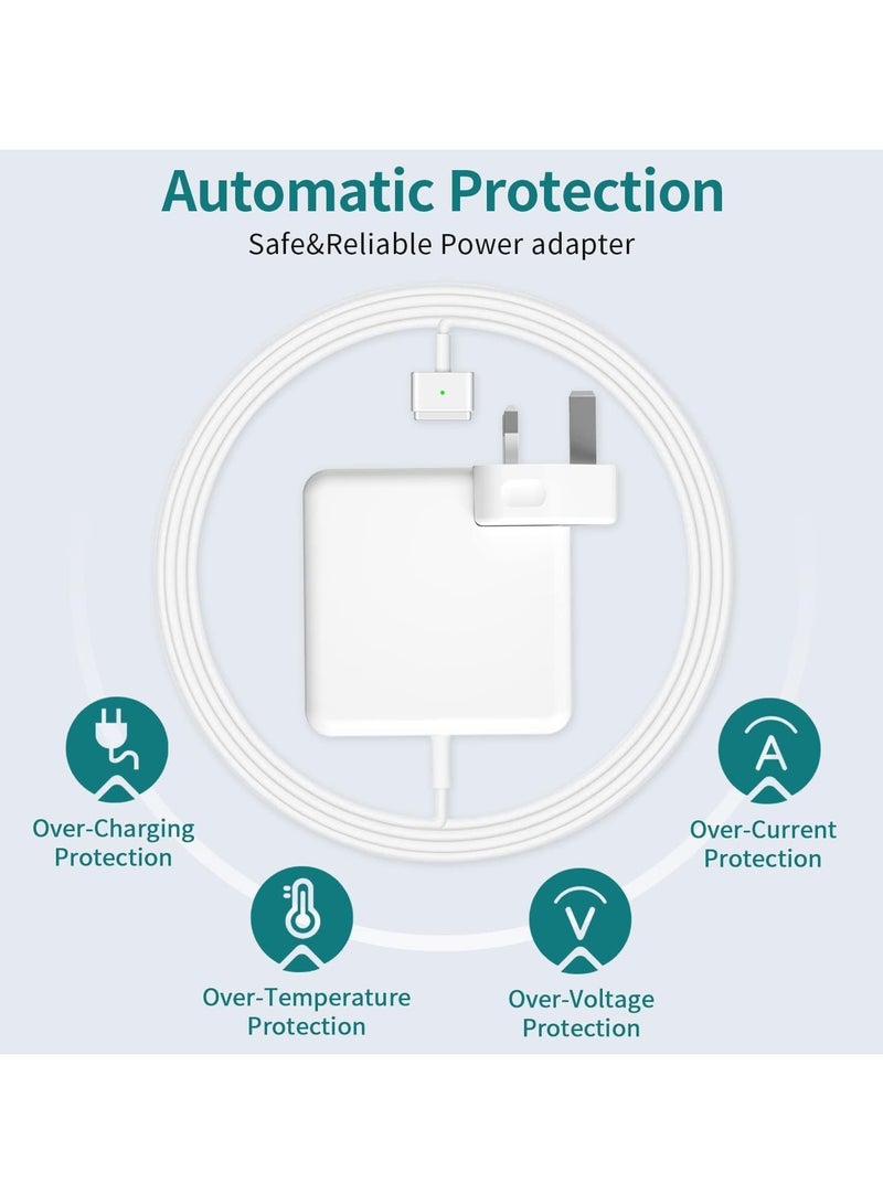 85W Replacement Charger 85W T-Tip power adapter compatible with MacBook Pro 13-inch, 15-inch, and 17-inch Mac Book Air models 11-inch and 13-inch. Released Models in 2012, 2013, 2014, and 2015. - Image 2