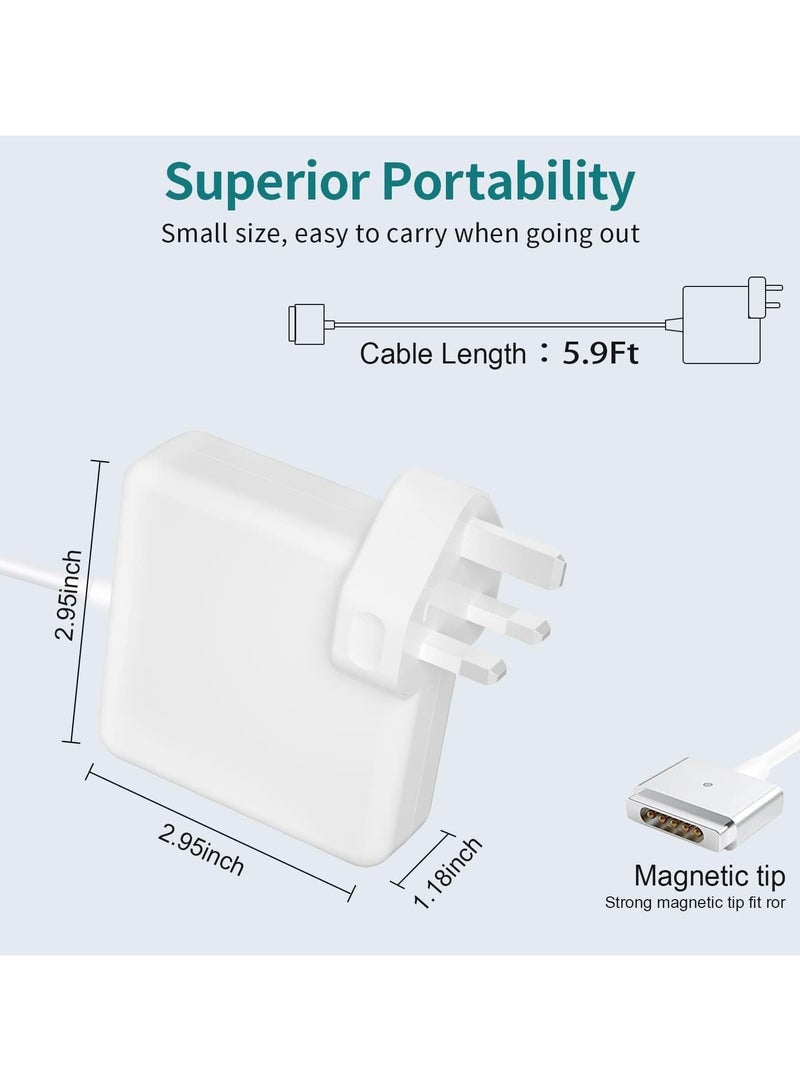 85W Replacement Charger 85W T-Tip power adapter compatible with MacBook Pro 13-inch, 15-inch, and 17-inch Mac Book Air models 11-inch and 13-inch. Released Models in 2012, 2013, 2014, and 2015. - Image 3