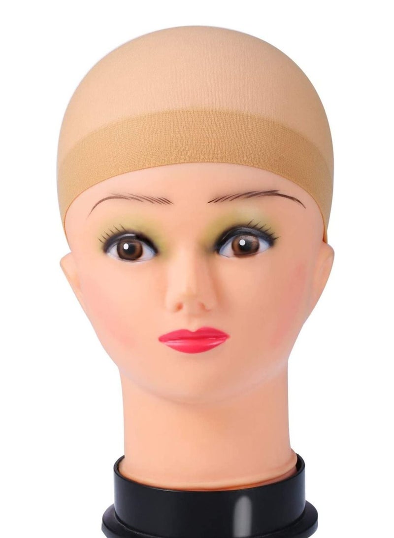 إستيل 12 عبوة قبعات من النايلون ، غطاء شعر مستعار بيج طبيعي ، غطاء شعر مستعار للنساء والرجال - Image 3