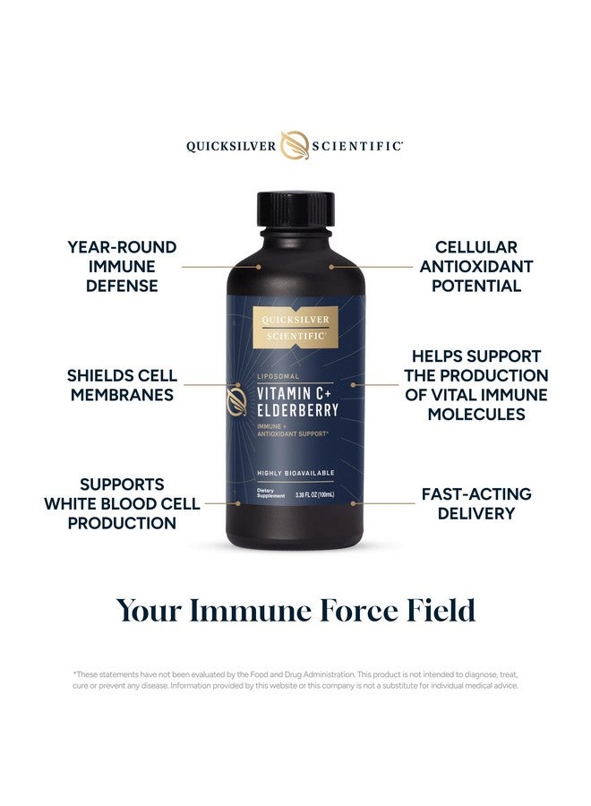 Quicksilver Scientific فيتامين سي ليبوسومال من كويك سيلفر ساينتيفيك + توت البلسان - فيتامين سي ليبوسومال 1000 ملغ مع تقنية الامتصاص المتفوقة وتوكوترينول - مضاد أكسدة وداعم للمناعة (100 مل) - Image 3