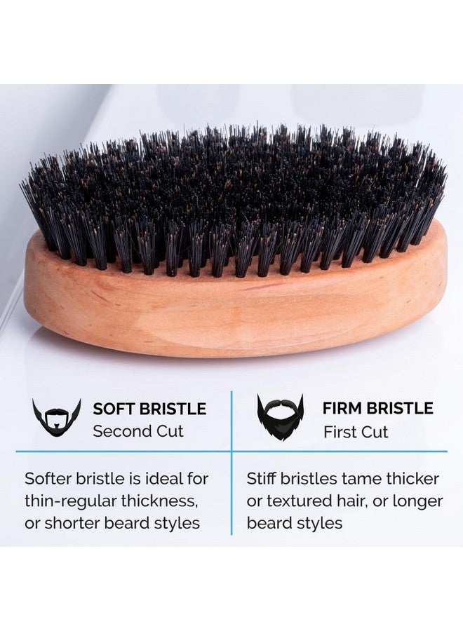Zeus Oval Military Beard Brush With Bristle Cleaner, Boar Bristle Beard Brush & Bristle Rake Cleaner Gift Set (Made In Germany) Soft Bristles Q92 - Image 4