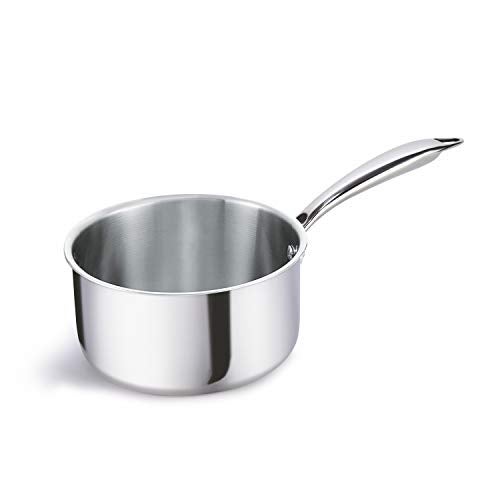 ALDA Vitale Triply Stainless Steel Milkpan - 1 Litre, 14 cm Tea/Milk/Chai Pan Induction & Gas Base | 5 Year Warranty - Image 1