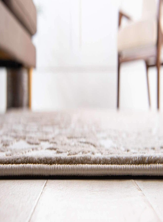 يونيك لوم سجادة منطقة من مجموعة راشمور من يونيك لوم - تافت (3 أقدام × 9 أقدام و10 بوصات، لون أبيض ثلجي/بيج) - Image 4