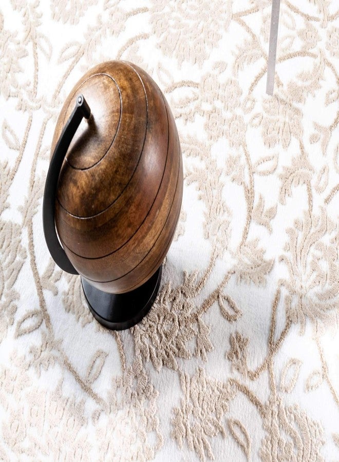 يونيك لوم سجادة منطقة من مجموعة راشمور من يونيك لوم - تافت (3 أقدام × 9 أقدام و10 بوصات، لون أبيض ثلجي/بيج) - Image 5