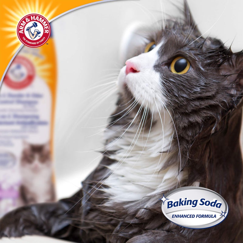 Arm & Hammer 2-in-1 Deodorizing & Dander Reducing Shampoo for Cats, Dander Remover for Dander and Odors, Baking Soda Moisturizes and Deodorizes, Lavender Chamomile Scent, 20 Fl Oz (Pack of 1) - Image 4