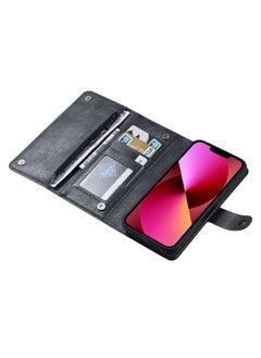 HuHa Case Cover For iPhone 13 ViLi GV Series MagSafe Magnetic Zipper Leather Phone Case Black 