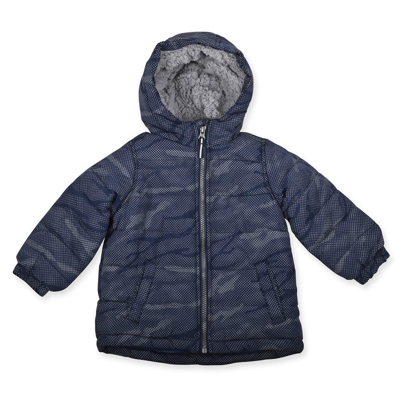 Arctic Quest Boys' Bib Snow Pants and Ski Jacket Water-Resistant Snowsuit For Kids Winter Hooded Jacket, Navy, 5-6 - Image 3