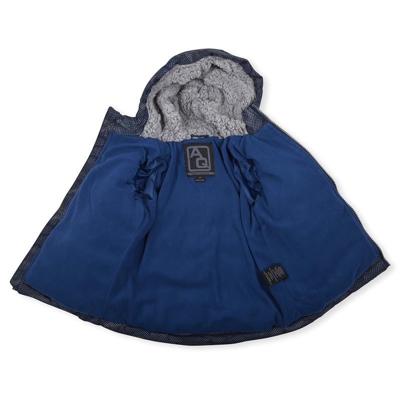Arctic Quest Boys' Bib Snow Pants and Ski Jacket Water-Resistant Snowsuit For Kids Winter Hooded Jacket, Navy, 5-6 - Image 4
