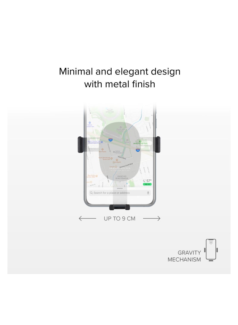 SBS حامل هاتف عالمي للسيارة للهواتف الذكية حتى 6 بوصات مع إغلاق تلقائي ومشبك فتحة تهوية للهواتف المحمولة، iPhone 14 Pro، 14 Pro Max، iPhone 13 Pro، 13 Pro Max، Samsung، Huawei، Oppo وغيرها - Image 3