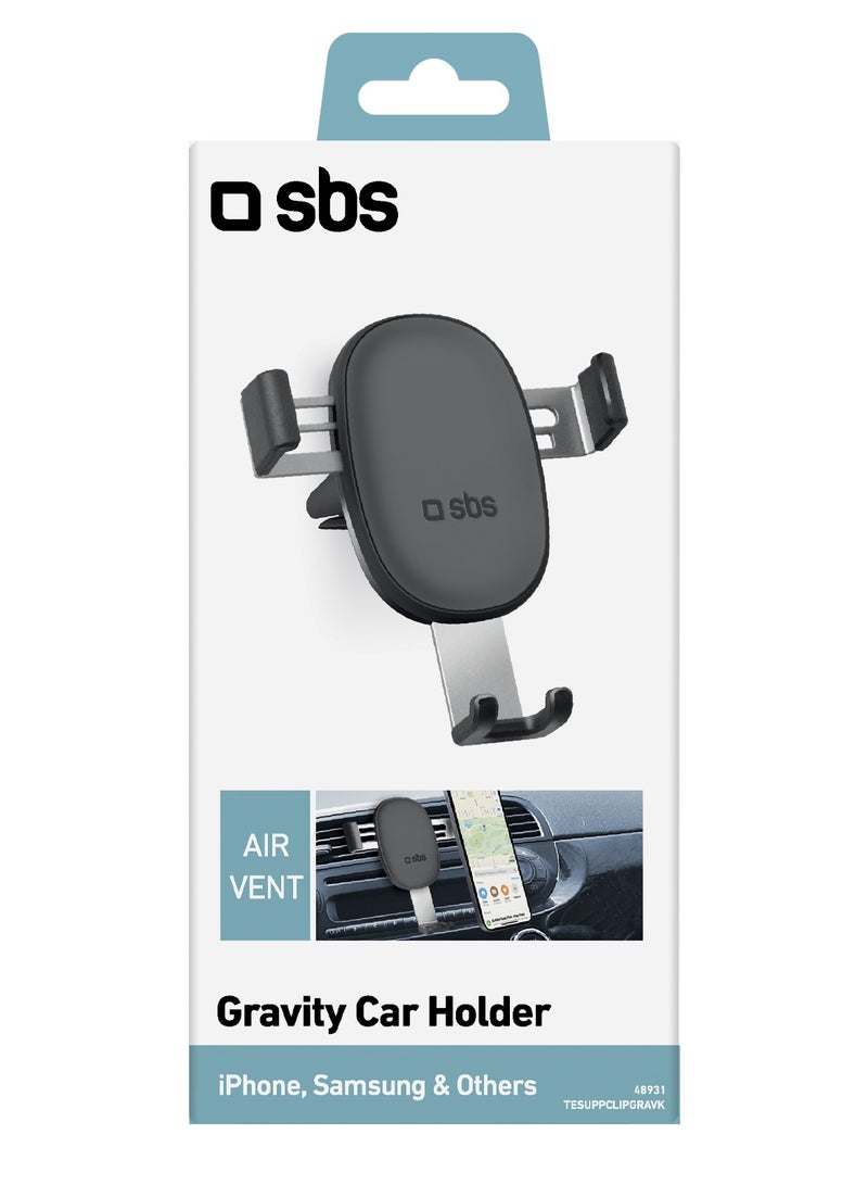 SBS حامل هاتف عالمي للسيارة للهواتف الذكية حتى 6 بوصات مع إغلاق تلقائي ومشبك فتحة تهوية للهواتف المحمولة، iPhone 14 Pro، 14 Pro Max، iPhone 13 Pro، 13 Pro Max، Samsung، Huawei، Oppo وغيرها - Image 2