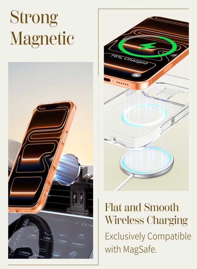 Loheckle جراب Loheckle لهاتف iPhone 17 Pro - متوافق مع حامل MagSafe، تصميم أنيق وجذاب، شفاف، فريد من نوعه، مصنوع من مادة TPU الناعمة، مزود بحامل مدمج، لون زهرة بنفسجية. - Image 3