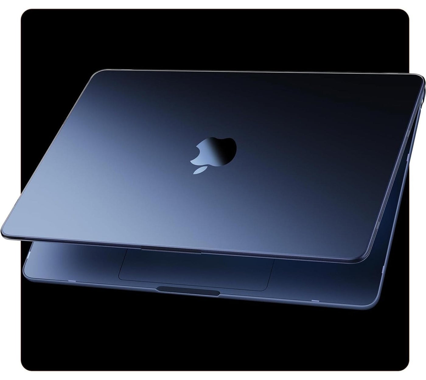 Rock Pow Compatible for MacBook Air 13.6 inch Case M4 M3 M2 2025 2024-2022 Release Model A3240 A3113 A2681, Sturdy Protective Hard Shell Case Cover for MacBook Air M2 13 inch Midnight Clear