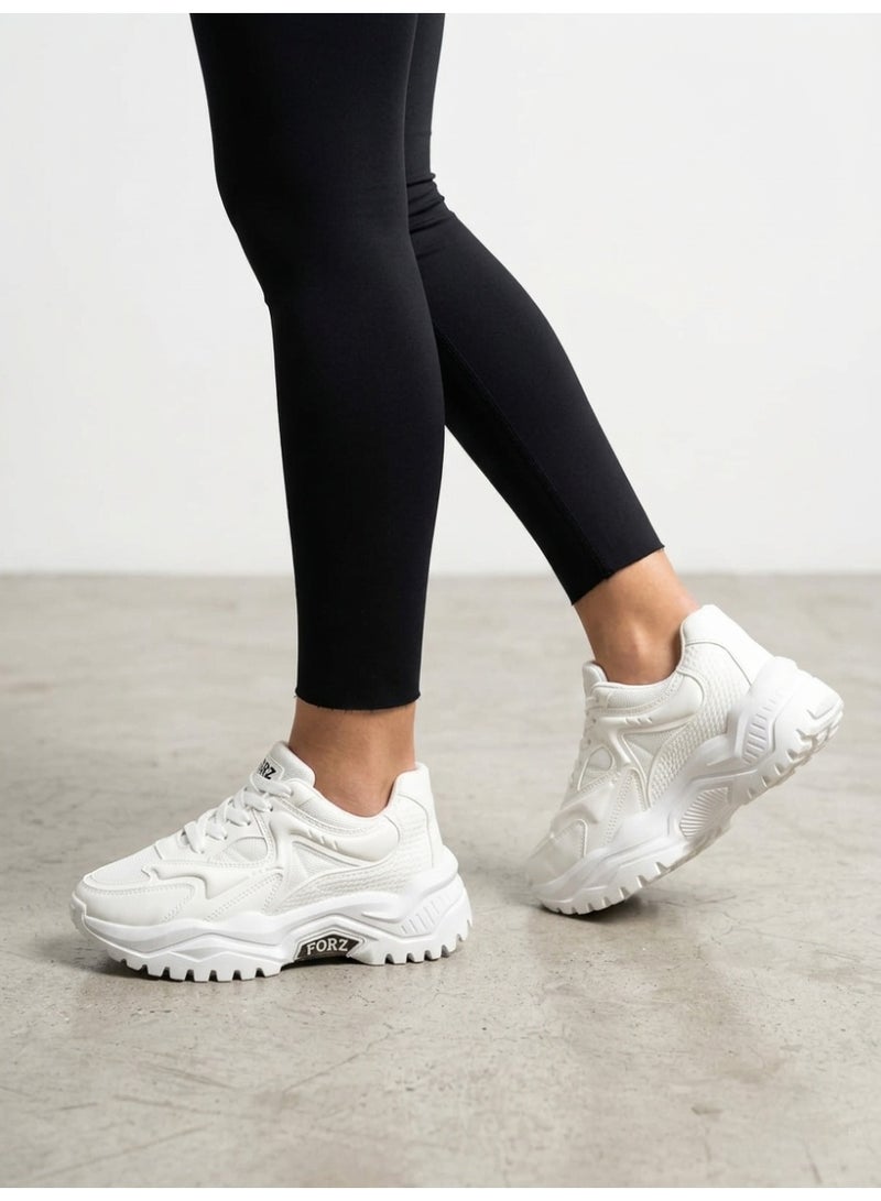 فيبراندا كوتشي نسائي أنيق بتصميم عصري يمنحك مظهرًا شبابيًا L-16-ابيض - Image 1