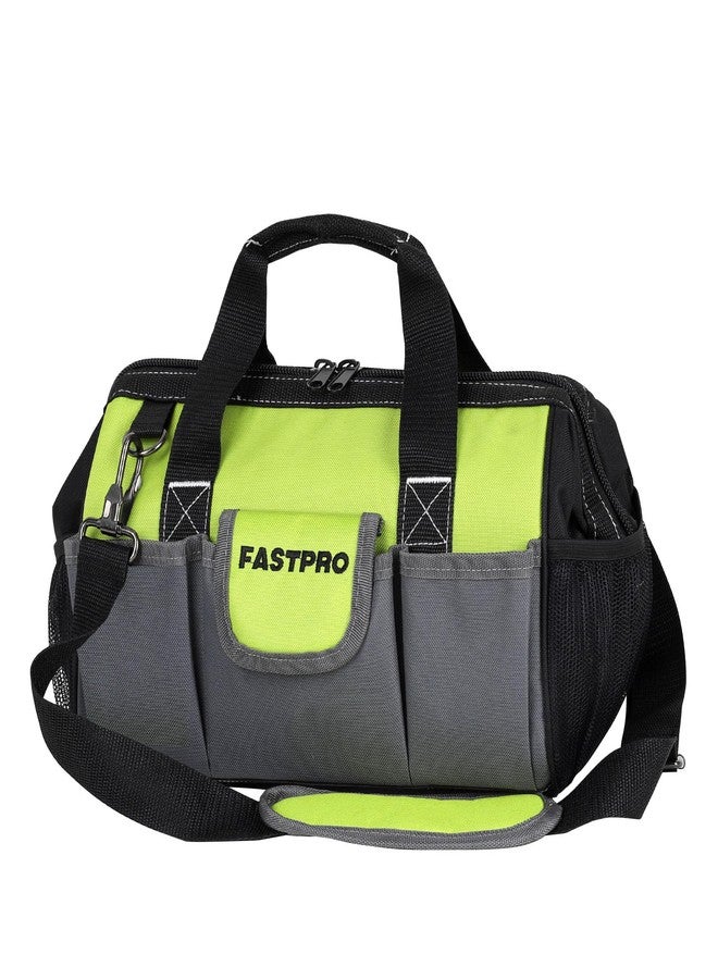 FASTPRO 13-inch Wide Mouth Tool Bag, Multi-pocket Tool Organizer with Adjustable Shoulder Strap - Image 1