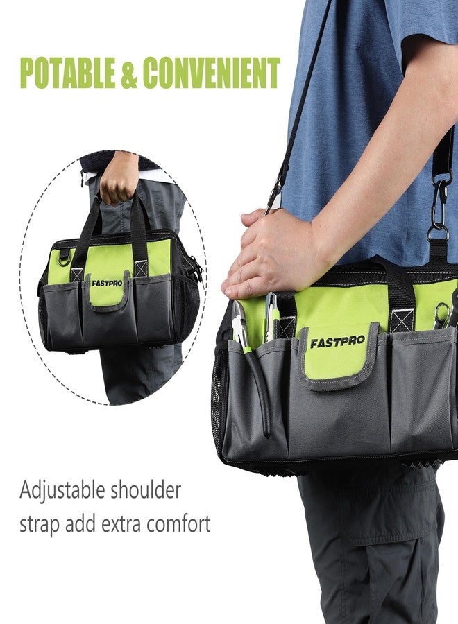 FASTPRO 13-inch Wide Mouth Tool Bag, Multi-pocket Tool Organizer with Adjustable Shoulder Strap - Image 5