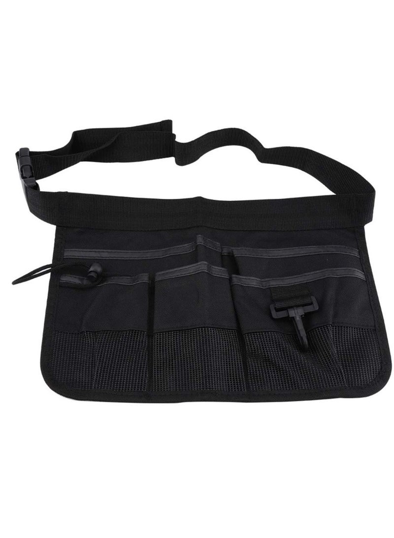 SOLARAE Tool Pockets, Multi Purpose Tool Bag Organizer, Multi Pockets Electrician Tool Pouch Bag, Multi Propose Waist Bag Thicken Belt, Oxford Materials, Waterproof, Multiple Storage Pockets(Black) - Image 1