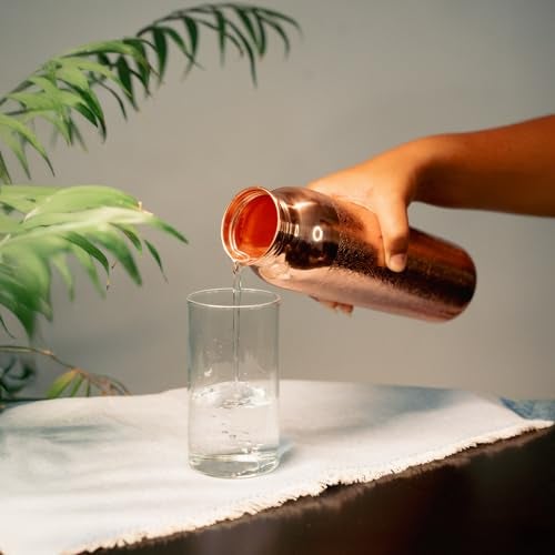 URBANFIX Copper Water Bottle | 100% Pure Copper Water Bottle (1 Litre) | Antimicrobial, Antioxidant & BPA Free Office Bottle, Boosts Immunity, Support Digestive Health| Ayurveda Inspired - Image 4