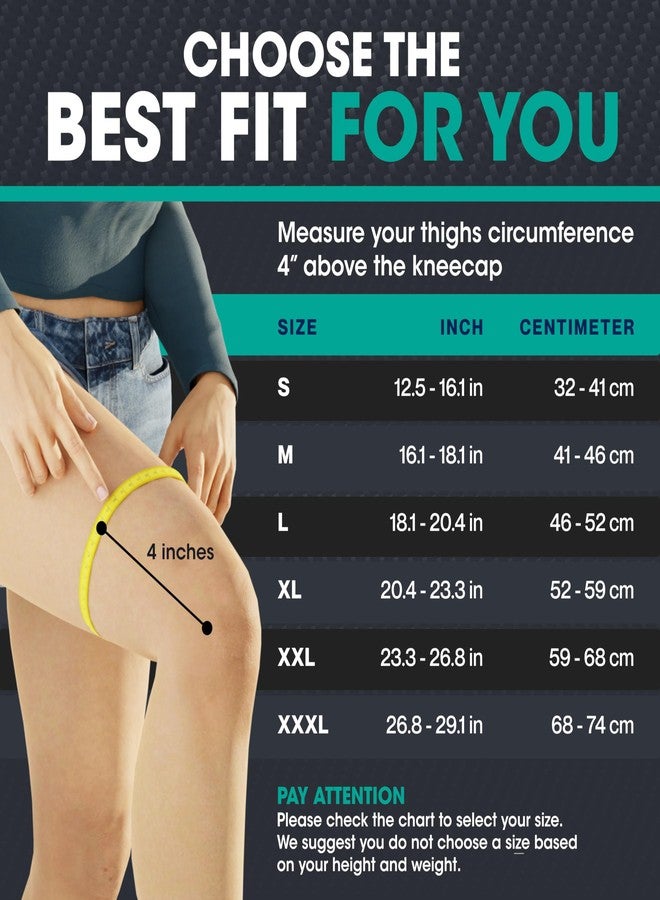 MODVEL Knee Braces for Knee Pain Women & Men - 2 Pack Knee Brace for Knee Pain Set, Knee Brace Compression Sleeve, Knee Braces for Knee Pain Meniscus Tear, ACL & Arthritis Pain Relief - Knee Sleeves - Image 5