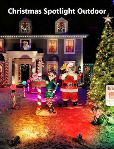 SUNVIE Christmas RGB Low Voltage Landscape Lights 12W LED Color Changing Landscape Lights Remote Control Waterproof Spotlights Outdoor Landscape Lighting for Yard Garden 16 Pack with Connector - Image 2