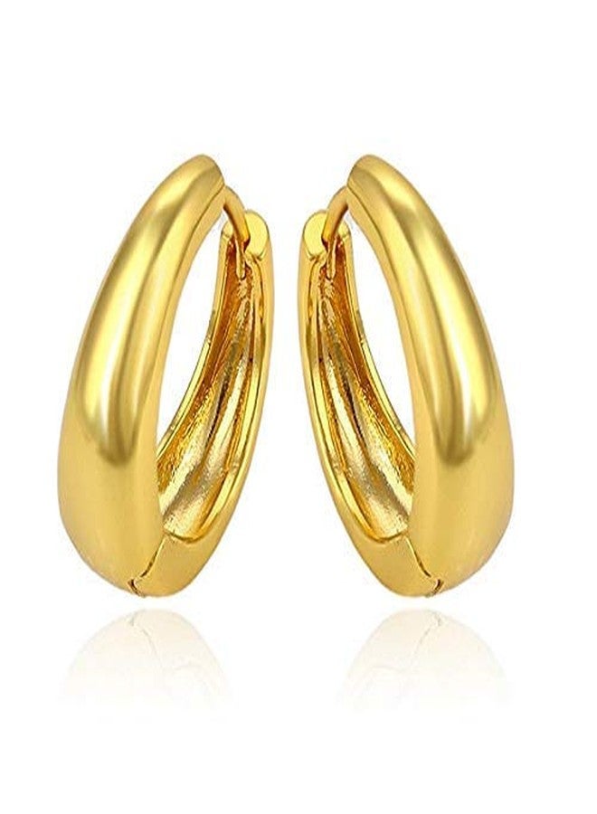 DEVIN Big size Bali Piercing Men Jewellery Golden Studs Combo Stylish Hoop Clip on Earings Gold Ear rings Earrings For Men Boys Gents Girls Boyfriend Girlfriend - BALI-M9151 (2 PCS) - Image 1