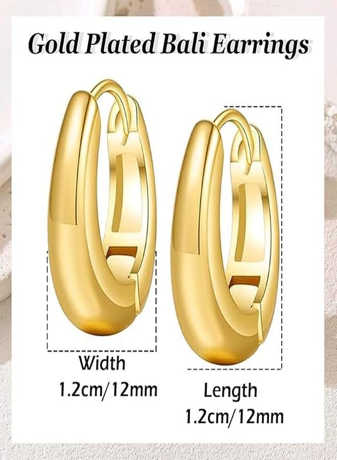 DEVIN Big size Bali Piercing Men Jewellery Golden Studs Combo Stylish Hoop Clip on Earings Gold Ear rings Earrings For Men Boys Gents Girls Boyfriend Girlfriend - BALI-M9151 (2 PCS) - Image 4
