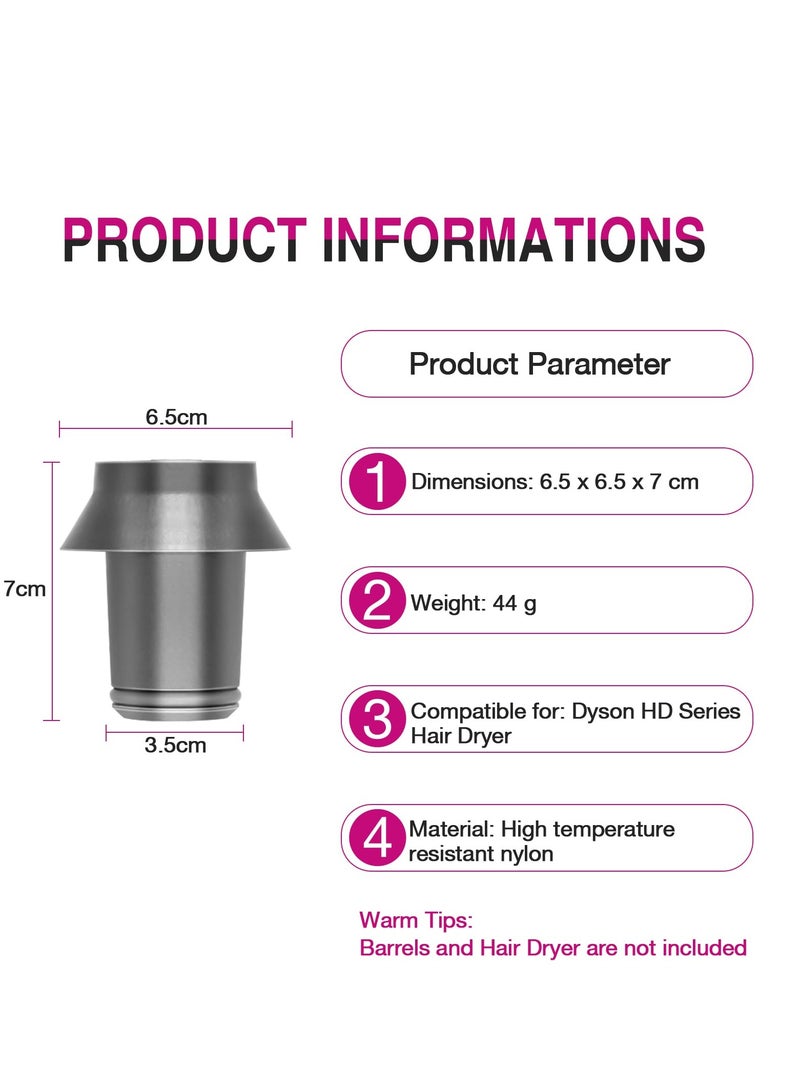 SOLARAE Adapters for Dyson Hair Dryers, Multifunctional Hair Dryer Accessories Curling Nozzles and Curling Accessories Adapters for Drying, Straightening, Curling and Straightening Hair - Image 3