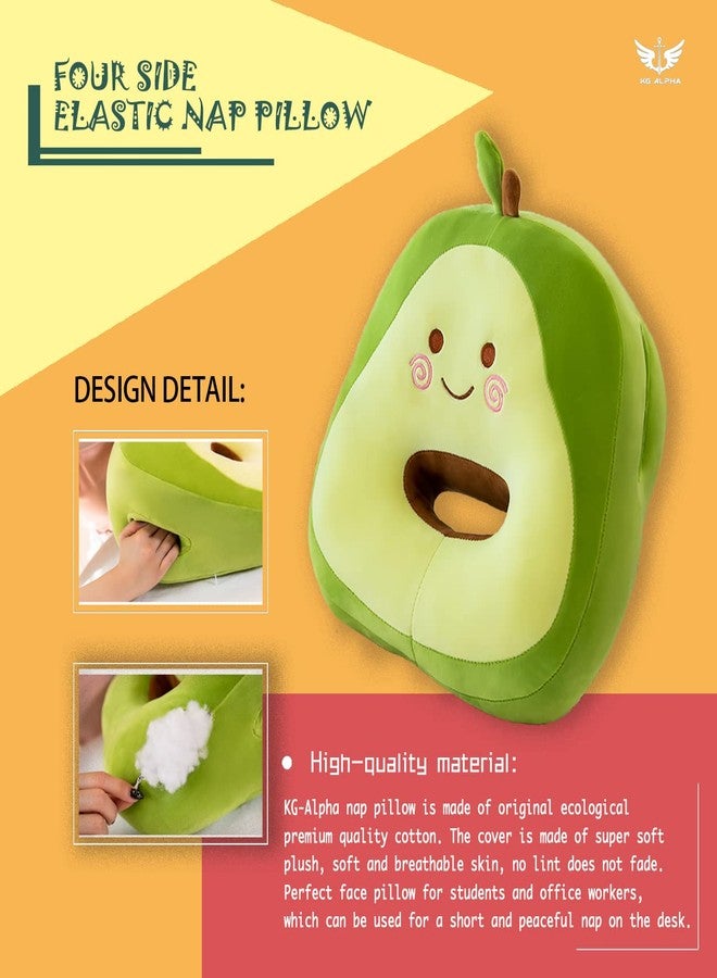 KG ALPHA Avocado Plush Stuffed Cute Napping Toy Pillow for Kids Girls, Kawaii Toys Throw Pillow Doll Gift for Girlfriend, Office Neck Pillow for Cervical Pain Relief - Image 4