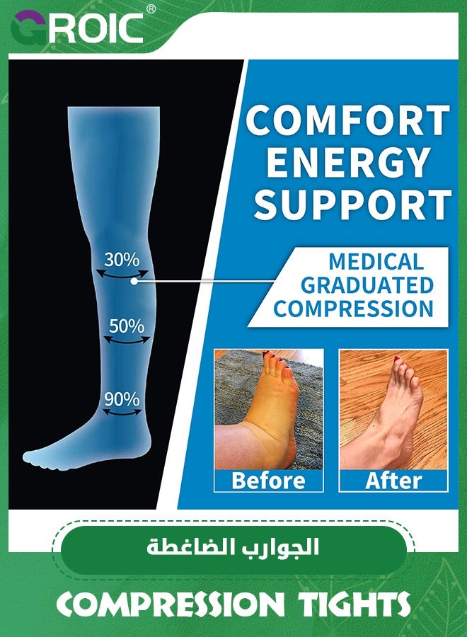 GROIC 6 Pack Compression Socks for Adults, Copper Medical Compression Socks, Best Circulation Support for Medical, Running,Nursing,Athletic,Thigh High Compression Socks  - Image 4