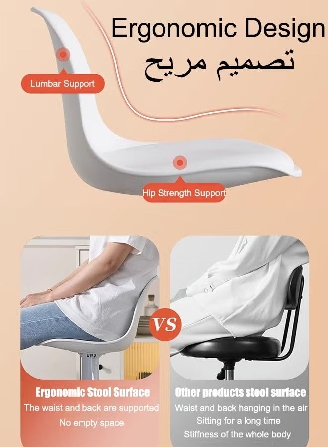 JOGAMS 2Pcs Swivel Bar Stools with Backrest Height Adjustable Armless Counter Chairs with Footrest for Kitchen Home or Pub - Image 3